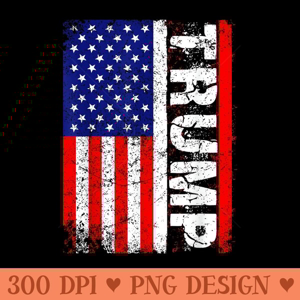 PRESIDENT Donald Trump 2020 Vintage USA Flag T s - PNG image download - Create with Confidence