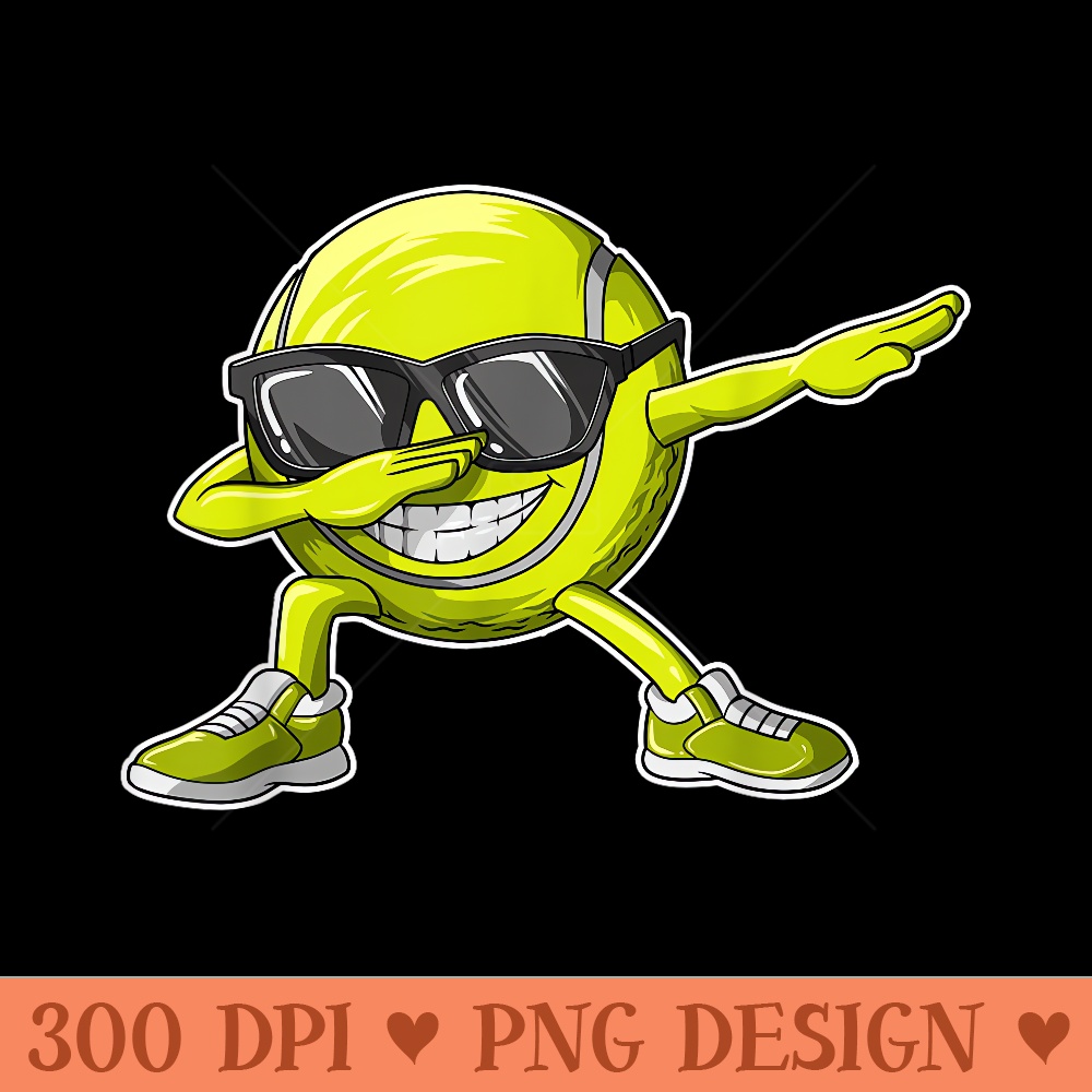 Funny Dabbing Tennis Ball Idea T Men Gir - PNG download with transparent background - Bring Your Designs to Life