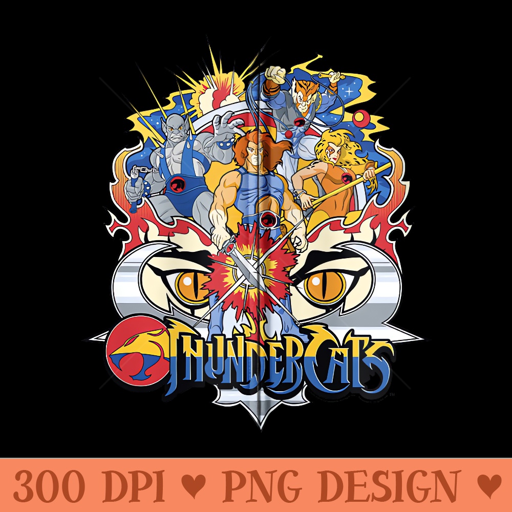 ThunderCats Group Shot Logo Badge - Printable PNG Images - Transform Your Sublimation Creations