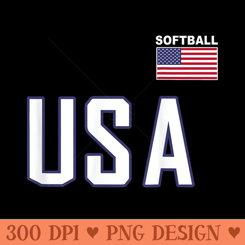 USA Flag Softball T Pocket Team Jersey Top - PNG download for graphic design - Unlock Vibrant Sublimation Designs