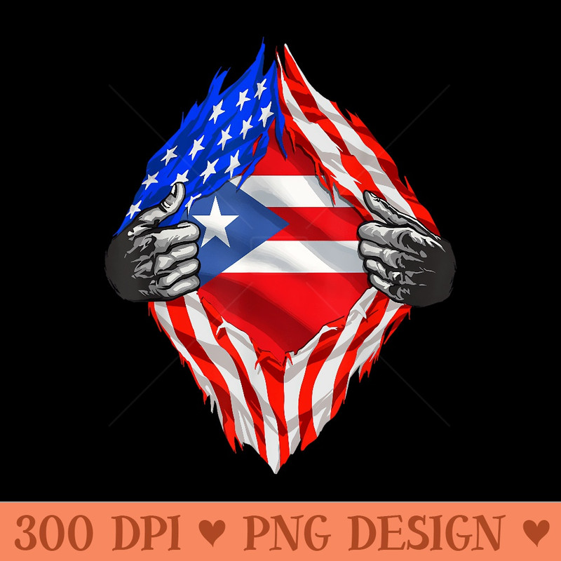 Puerto Rico Super Puerto Rican Flag Patriotic Boricua - Design PNG template - Spice Up Your Sublimation Projects