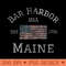 Bar Harbor Maine USA American Flag Established ME Vintage - PNG Prints - Premium Quality PNG Artwork