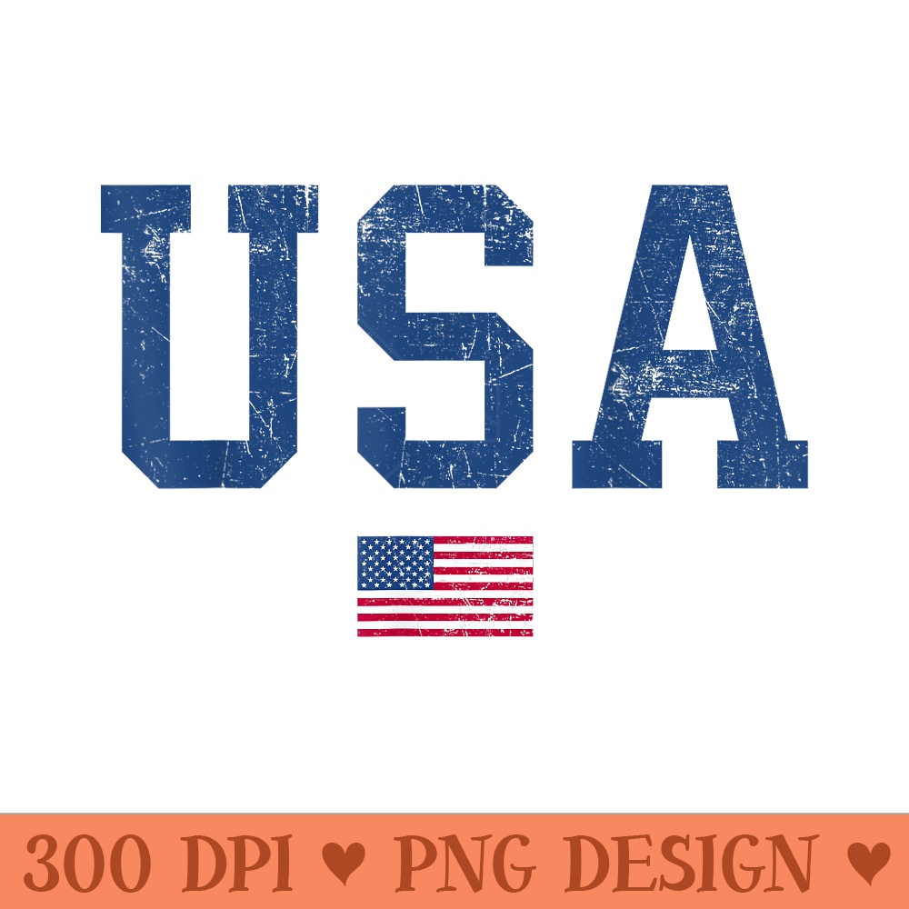 USA s Patriotic American Flag Distressed - Vector PNG Clipart - Perfect for Personalization