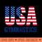 USA with American Flag Gymnastics Sports - PNG Design Files - Create with Confidence