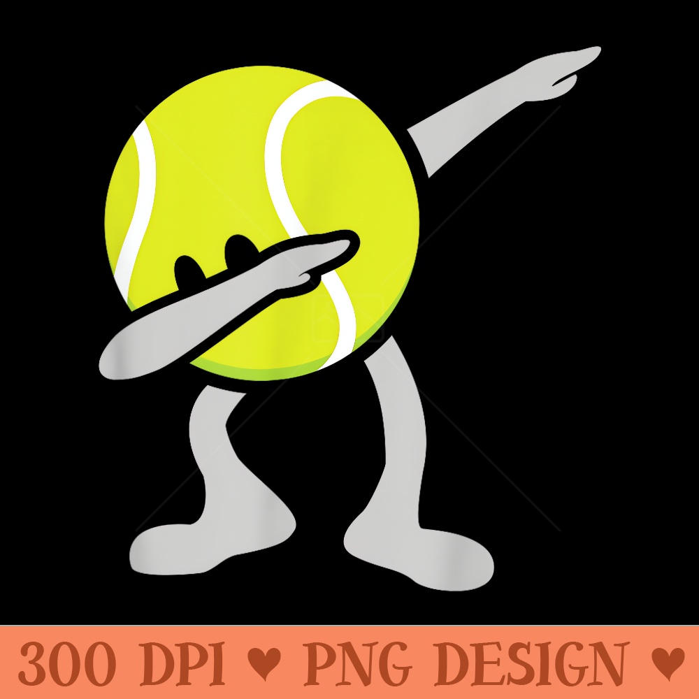 Funny Dabbing Tennis Ball - Trendy PNG Designs - Perfect for Personalization