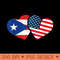 Half American Puerto Rican Girl USA Puerto Rico Flag Boricua - PNG clipart download - Quick And Seamless Download Process
