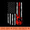 Bassist USA American Flag Bass Guitar Player Musician - PNG design downloads - Perfect for Creative Projects