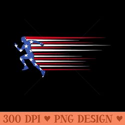 womens best usa american flag track and field team - png design assets