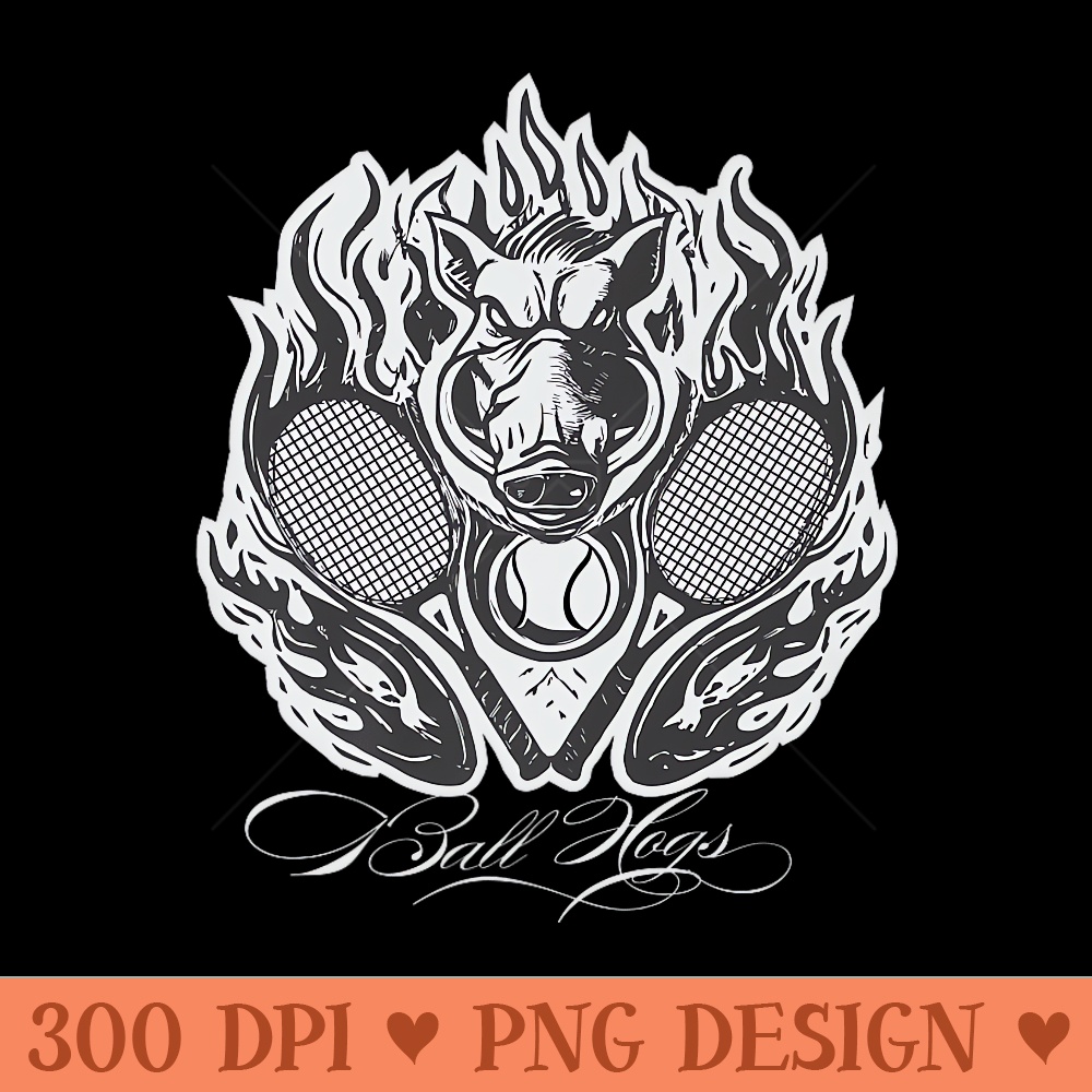 Tennis Ball Hogs Premium - Printable PNG Images - Unique And Exclusive Designs