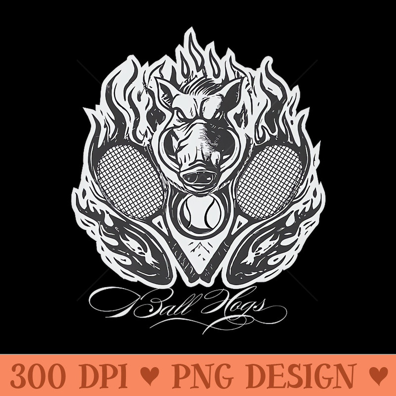 Tennis Ball Hogs Premium - Printable PNG Images - Unique And Exclusive Designs