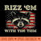 Funny Raccoon Rizz Em With The Tism Vintage American Flag - PNG download with transparent background - Lifetime Access To Purchased Files