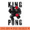 Vintage King Pong Ping Pong Table Tennis Player Game - Clipart PNG - Trendsetting And Modern Collections