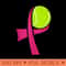 Breast Cancer Tennis Ball Pink Ribbon Mammogram Sport Smash - PNG design assets - High Resolution And Print Ready Designs