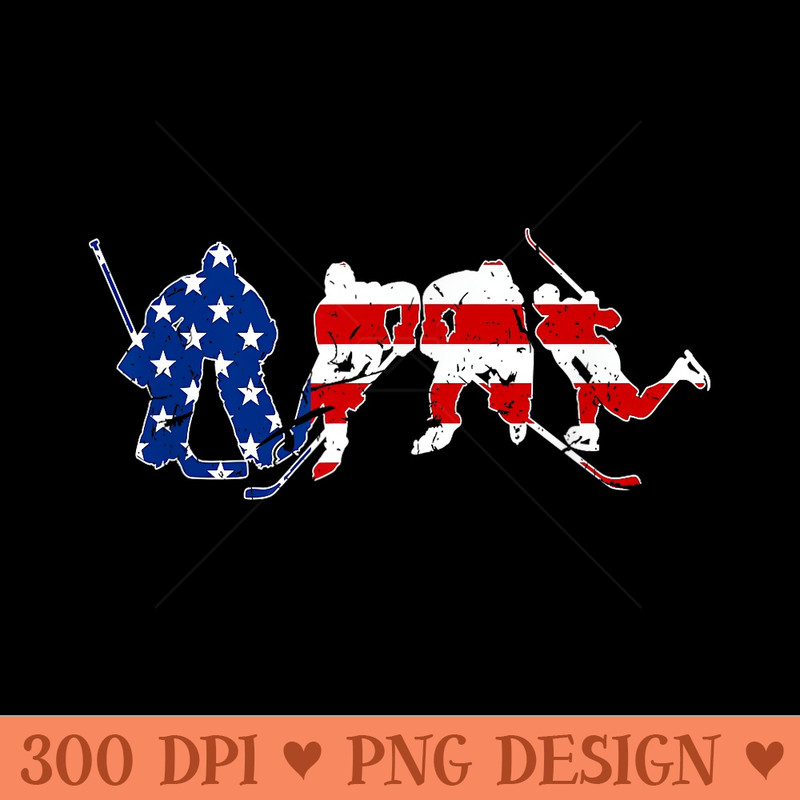 Ice Hockey Men USA Flag Hockey - PNG Clipart - Enhance Your Apparel