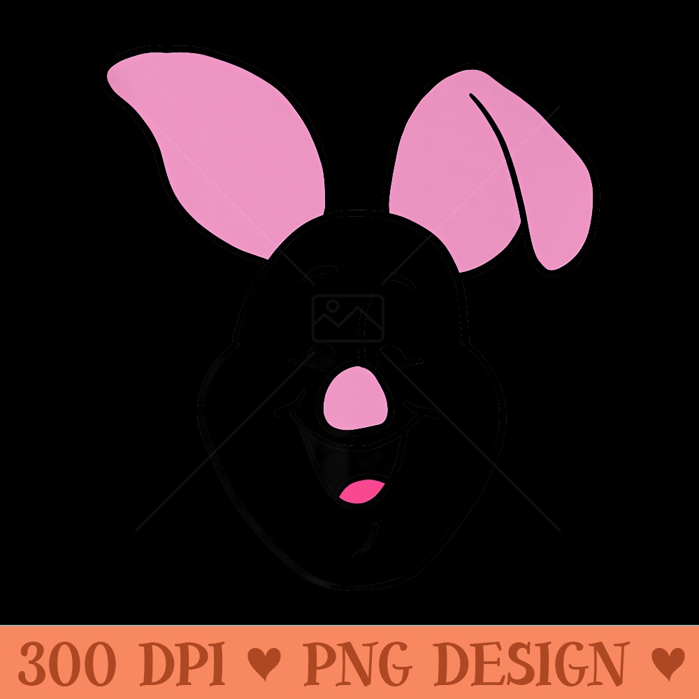 Disney Winnie The Pooh Piglet Large Face Premium - Exclusive PNG designs - Premium Quality PNG Artwork