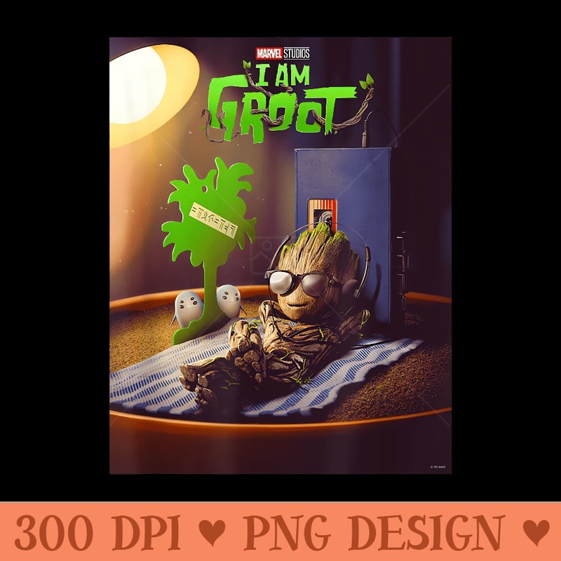 Marvel Studios I Am Groot Poster - Vector PNG download - Stunning Sublimation Graphics