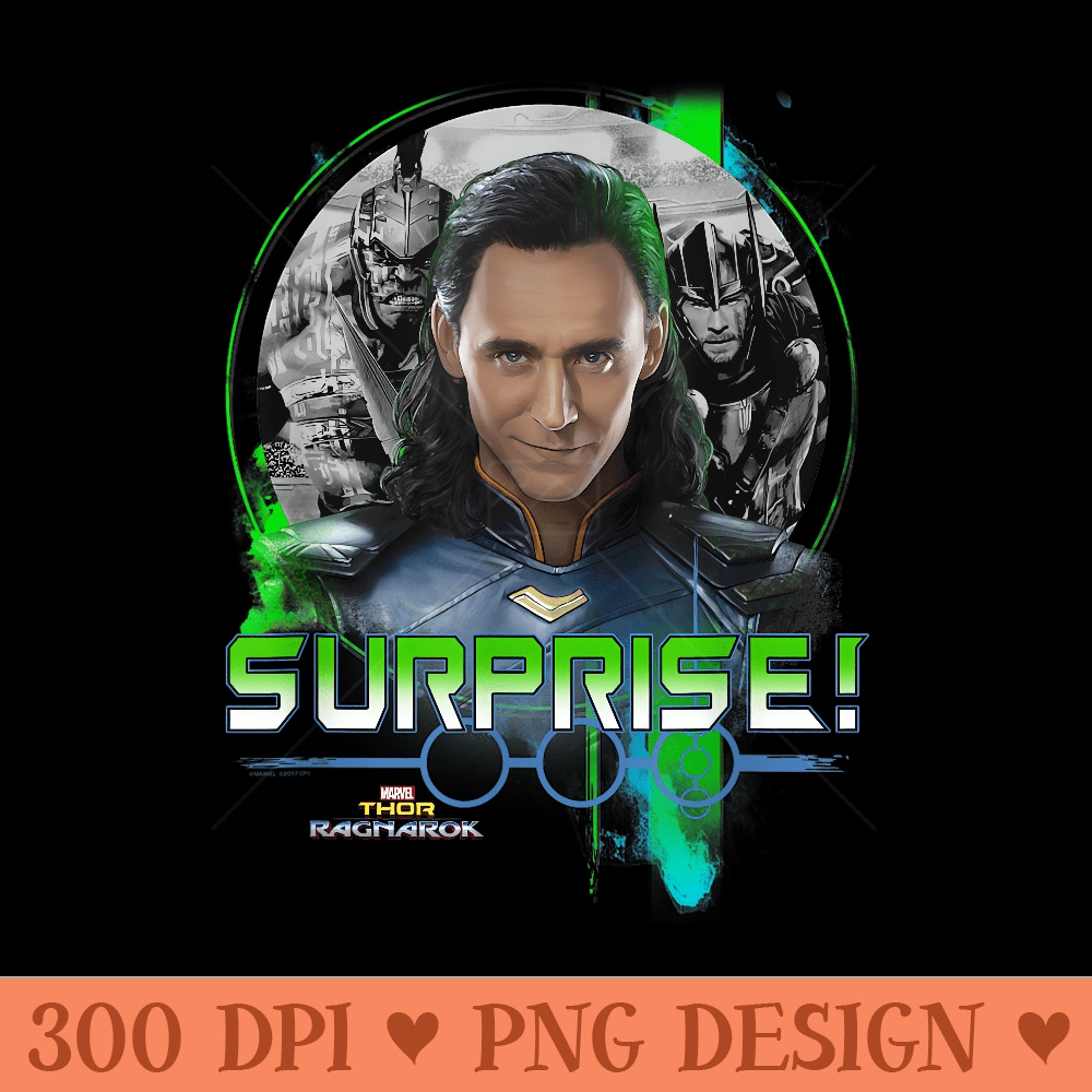 Marvel Thor Ragnarok Loki Surprise Green Pop - PNG download with transparent background - Stunning Sublimation Graphics