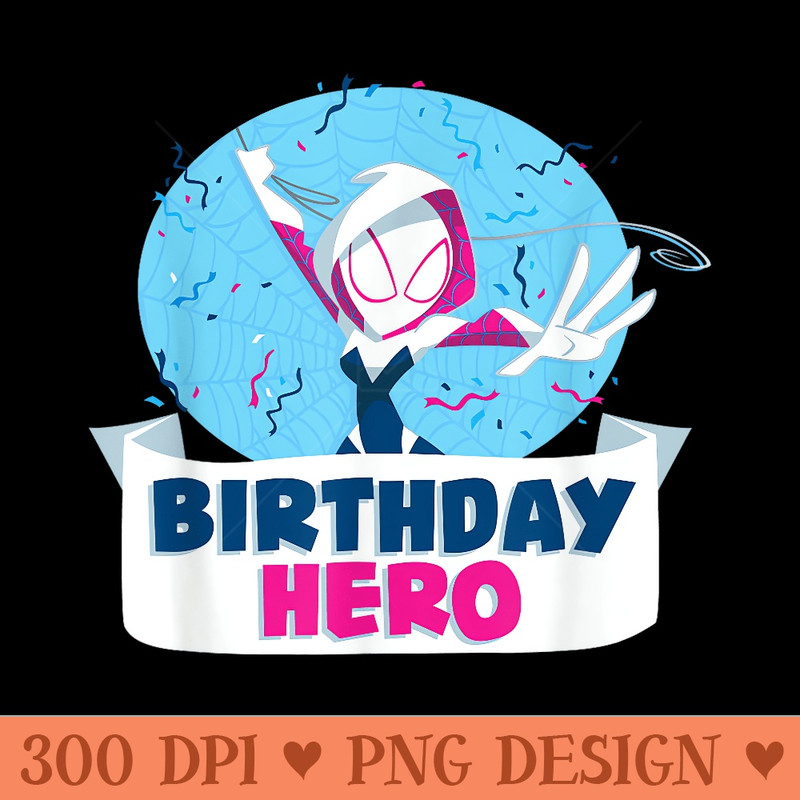 Marvel SpiderGwen Ghost Spider Toon Confetti Birthday Hero - Transparent PNG Clipart - Bring Your Designs to Life