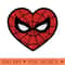 Marvel SpiderMan Valentines Web Heart Logo Premium T Premium - High Quality PNG download - Perfect for Personalization