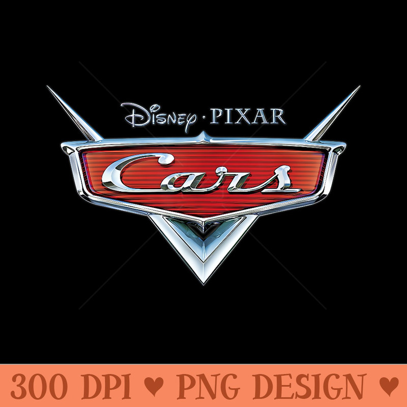Disney Pixar Cars Official Grill Badge Logo Movie Title - Printable PNG Images - Perfect for Sublimation Art
