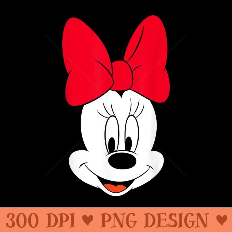 Disney Minnie Mouse Big Face - Transparent PNG Clipart - Unique And Exclusive Designs