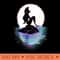 Disney Little Mermaid Ariel Colorful Sunset Moon T - Unique PNG Artwork - Lifetime Access To Purchased Files