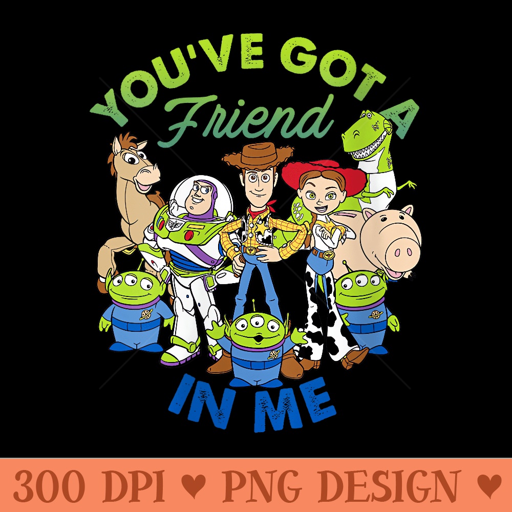 Womens Disney Pixar Toy Story Cartoon Group Shot - PNG clipart download - Trendsetting And Modern Collections