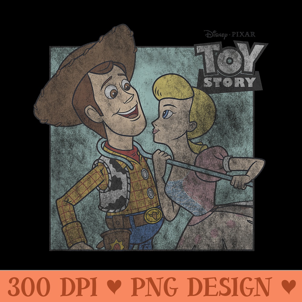 Disney Pixar Toy Story Woody Bo Peep Retro Look - PNG Design Files - Stunning Sublimation Graphics