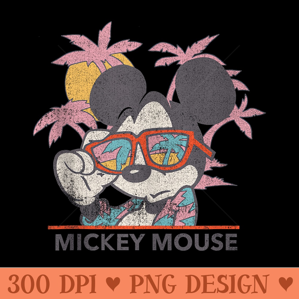 Disney Mickey And Friends Mickey Mouse Tropical Portrait - Ready To Print PNG Designs - Bring Your Designs to Life