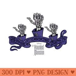 the haunted mansion beware hitchhiking ghosts retro logo - beautiful png download