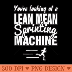 sprinting machine, track and field sprinter - high resolution png designs