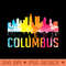 Columbus Ohio Watercolor City Skyline Art Souvenir - PNG graphics - Unlock Vibrant Sublimation Designs