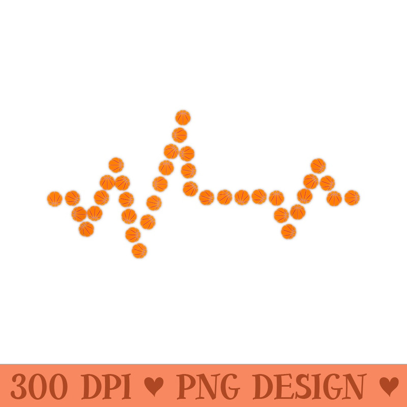Basketball Player Heartbeat Funny - PNG download with transparent background - Limited Edition And Exclusive Designs