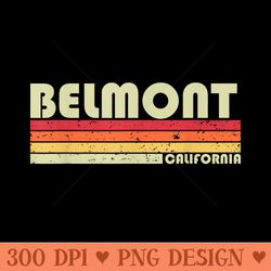 belmont ca california funny city home roots retro 80s - png art files