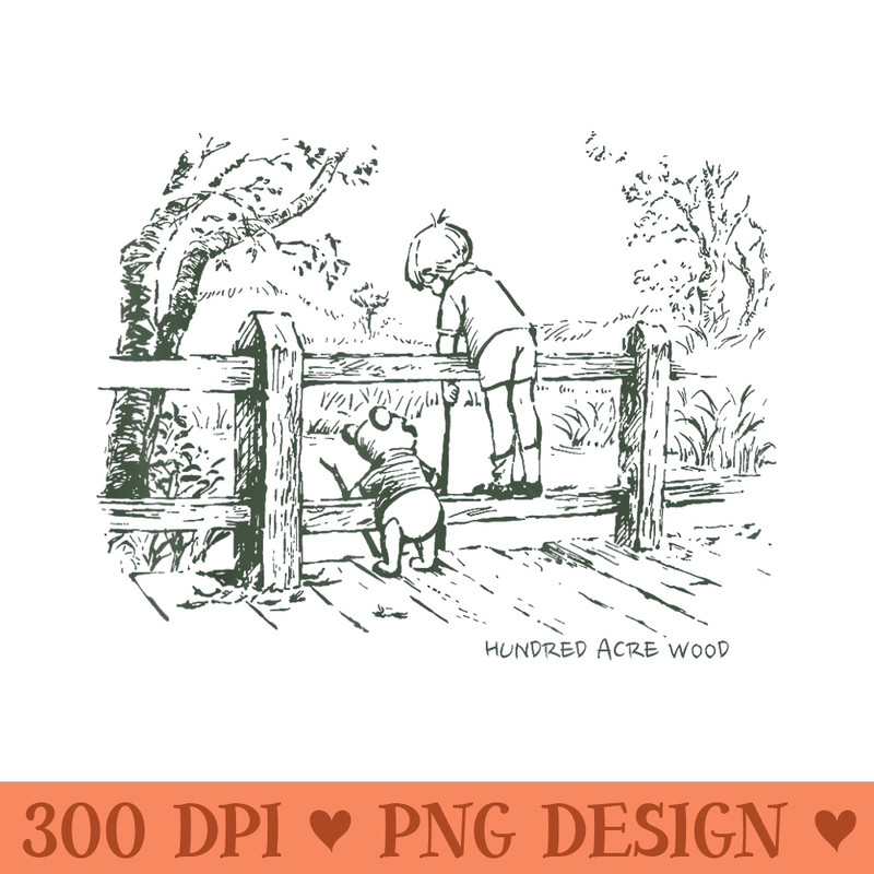 Disney Winnie the Pooh and Christopher Robin - Vector PNG Clipart - Perfect for Sublimation Art