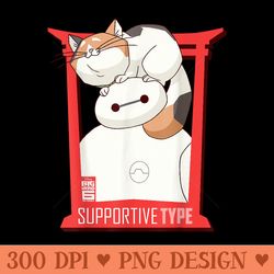 disney big hero 6 tv series baymax and cat graphic t - png templates