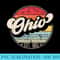 Retro Ohio Home State OH Cool 70s Style Sunset - Unique Sublimation PNG Download - Transform Your Sublimation Creations