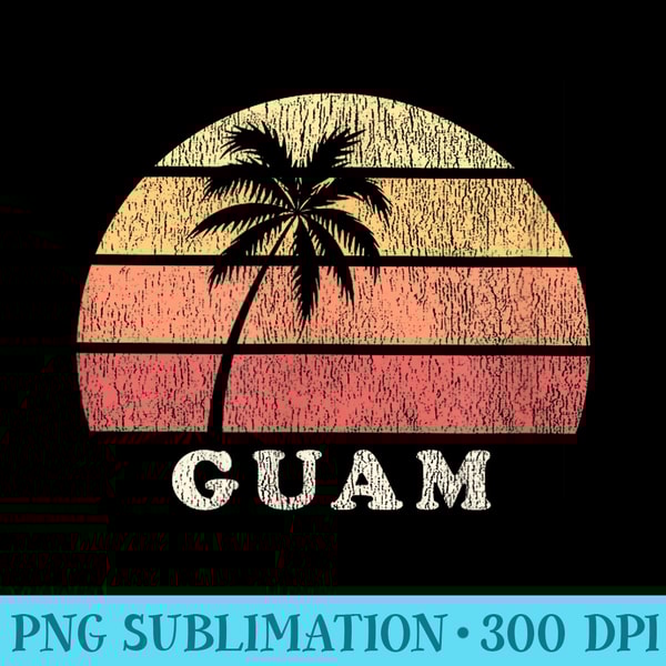 Guam Vintage 70s Retro Throwback Design - PNG Design Files - Bring Your Designs to Life