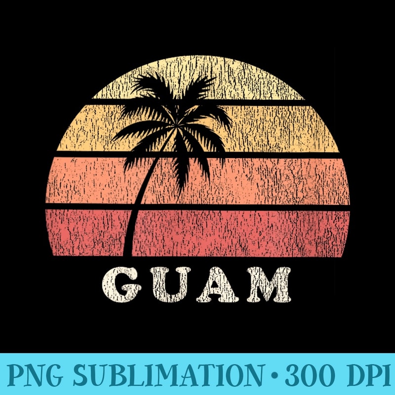 Guam Vintage 70s Retro Throwback Design - PNG Design Files - Bring Your Designs to Life
