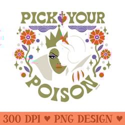 disney princess snow white and evil queen pick your poison premium - png design downloads