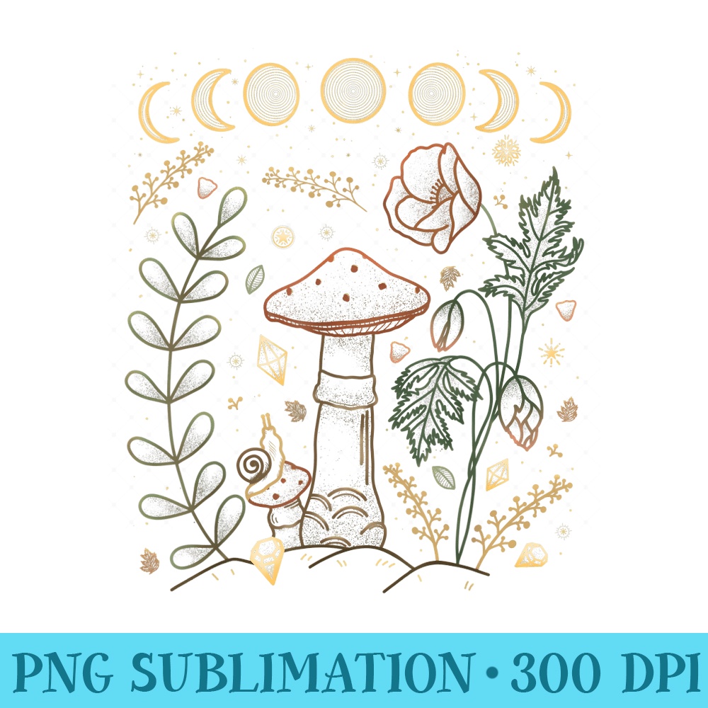 Goblincore Aesthetic Cottagecore Mushroom Dark Academia - Shirt Mockup Download - Defying the Norms