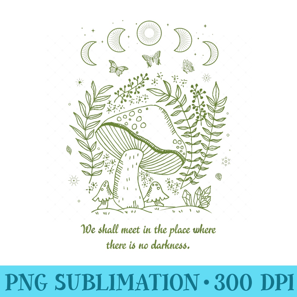 Cottagecore Mushroom Goblincore Aesthetic Dark Academia - PNG Download Library - Perfect for Personalization