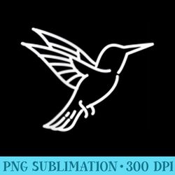 hummingbird bird badge patch line art icon outline - high resolution png designs