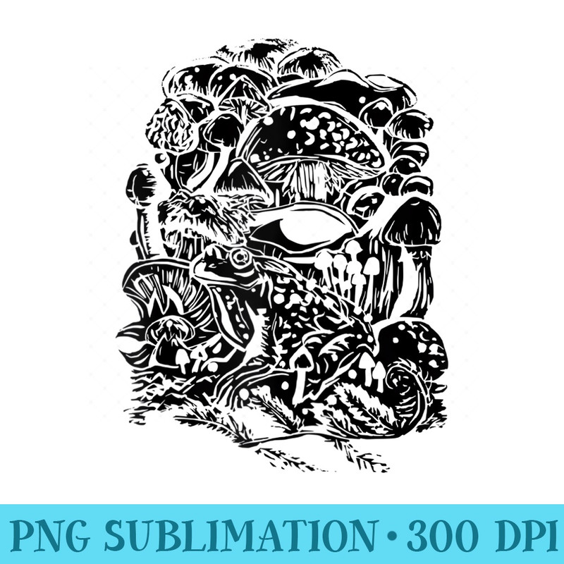 Cottagecore Aesthetic Frog Mushroom Goblincore Raglan Baseball - PNG Download Transparent Background - Transform Your Sublimation Creations