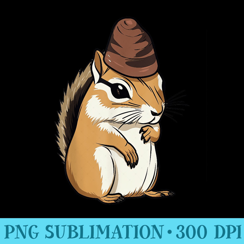 Chipmunk With A Pinecone Hat Cute Cottagecore Comic - PNG Art Files - Boost Your Success with this Inspirational PNG Download