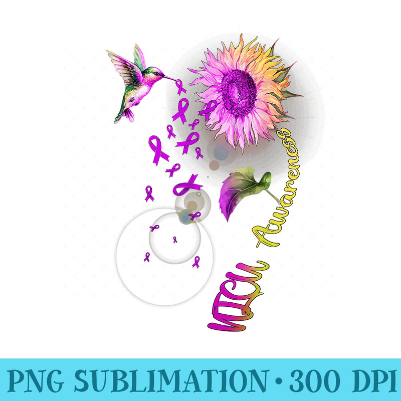 NICU Sunflower Hummingbird - Transparent Shirt Design - Fashionable and Fearless