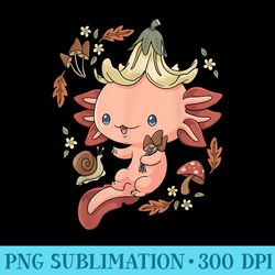 cottagecore axolotl aestethic mushrooms cute goblincore - download png pictures