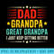 Retro Vintage dad grandpa great grandpa Cool fathers day - Unique Sublimation patterns - Premium Quality PNG Artwork
