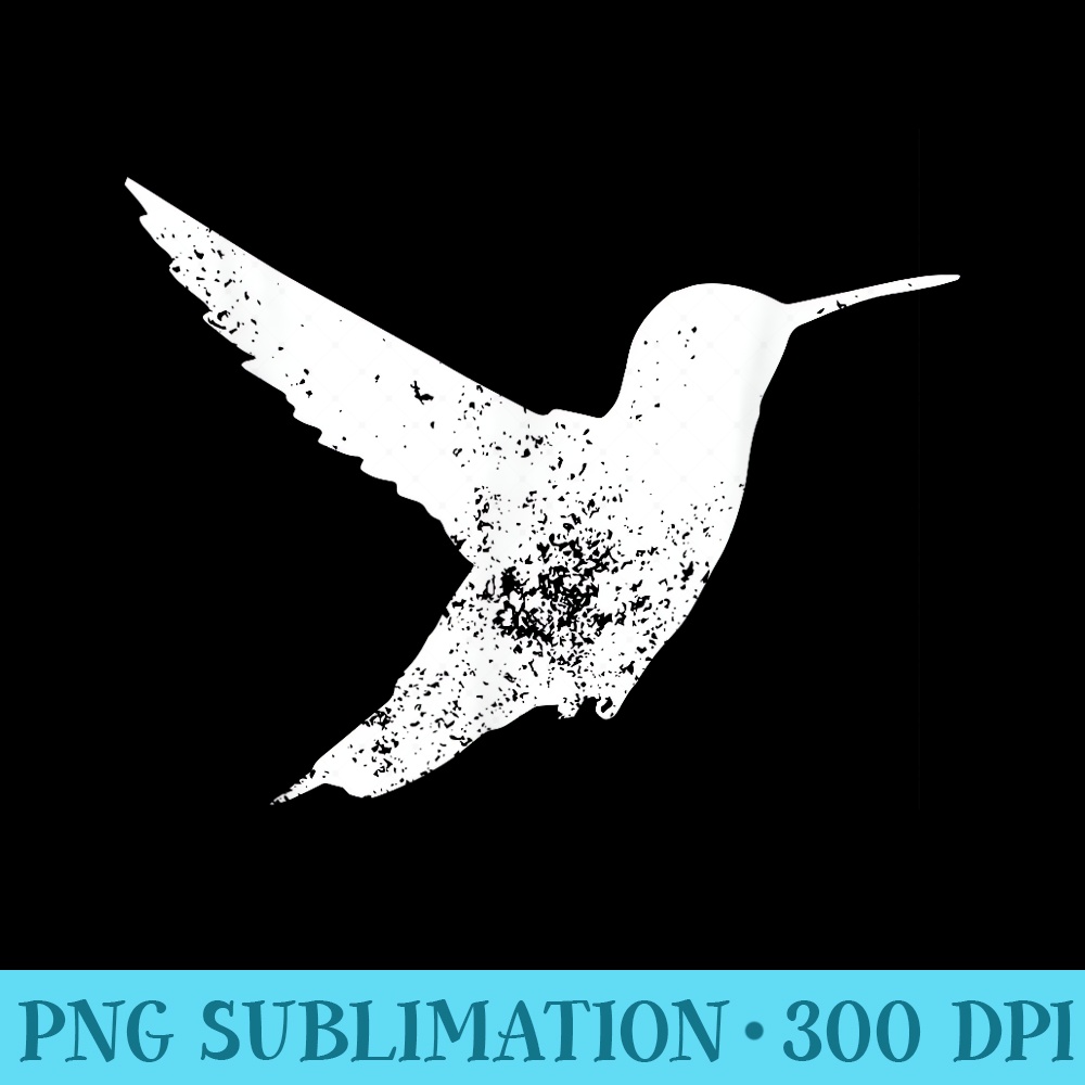 Grunge Hummingbird Print Vintage Hummingbird - High Resolution PNG Designs - Unique And Exclusive Designs