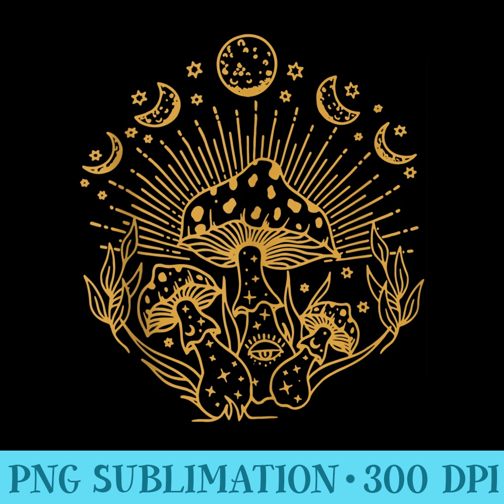 Cottagecore Mushrooms Fungi Goblincore Aesthetic Mycology - PNG Download Transparent Background - Add a Festive Touch to Every Day